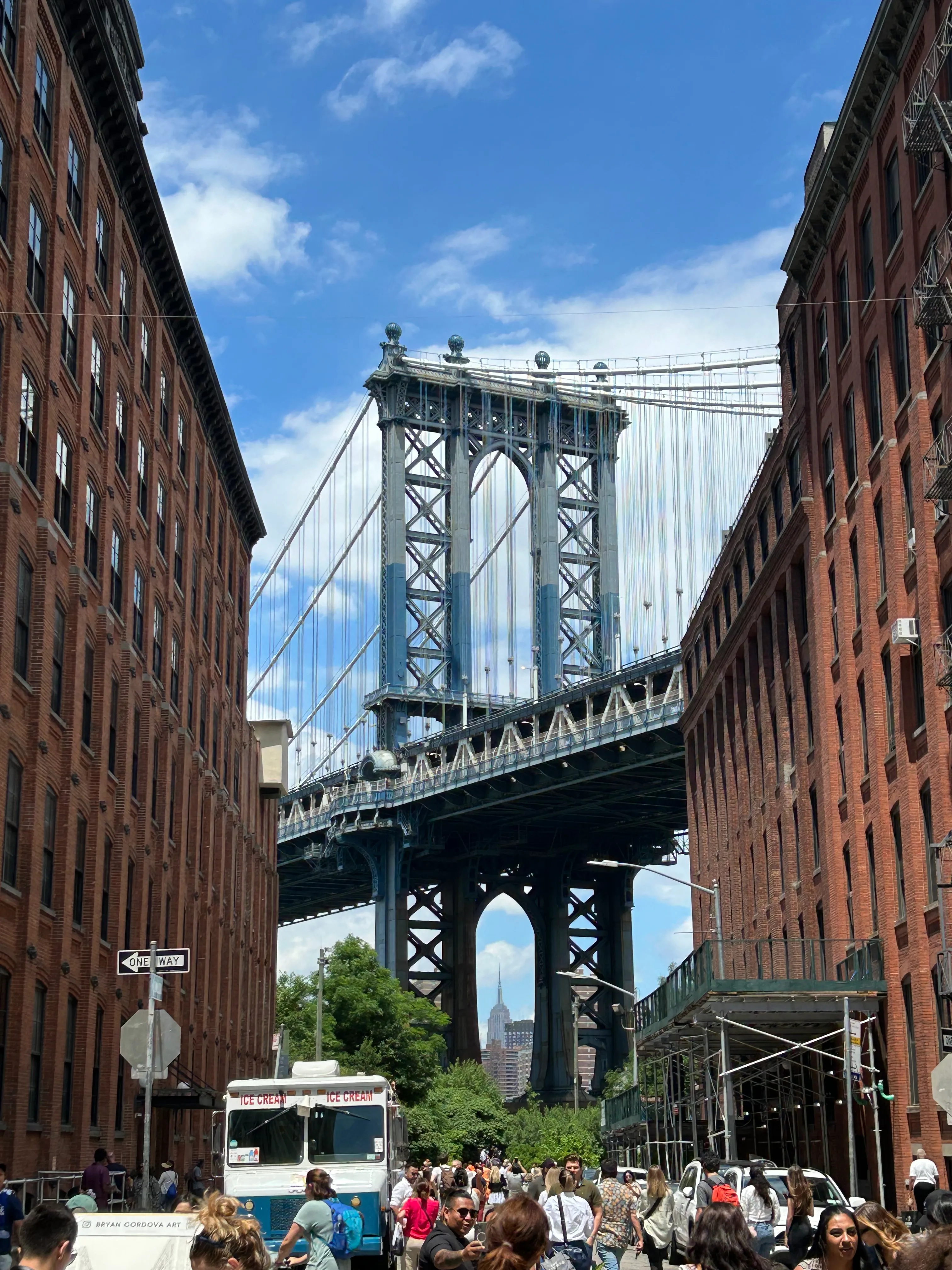 The Manhattan Bridge from Brooklyn, New York