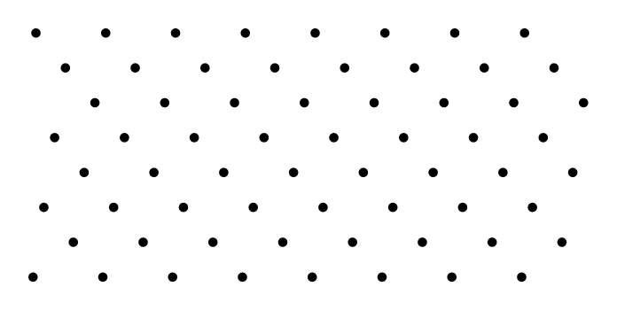 A lattice with two basis vectors.